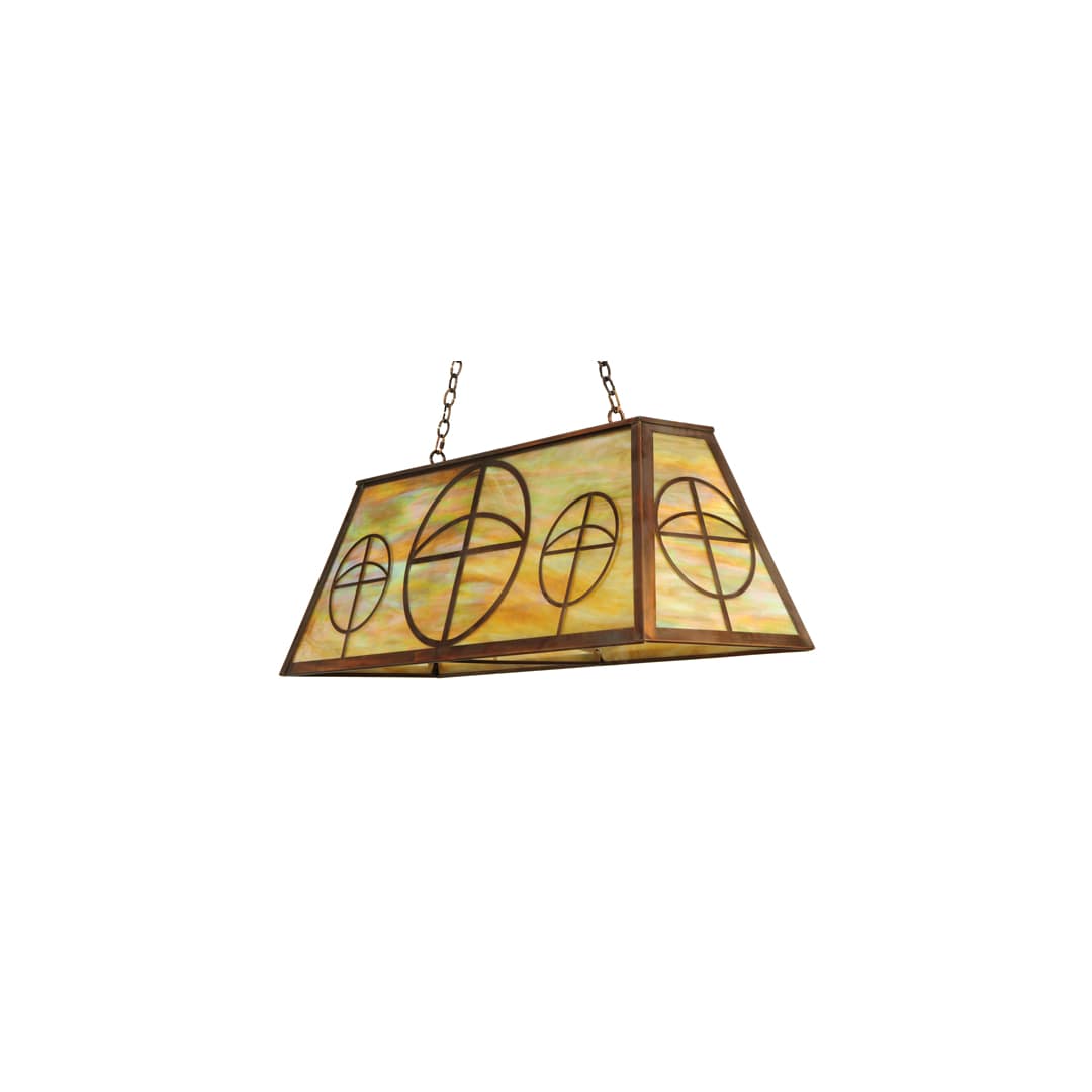 Circle Cross 9 Light 17" Wide Linear Pendant