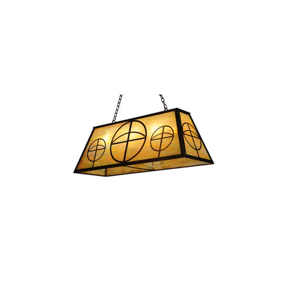 Circle Cross 9 Light 17" Wide Linear Pendant