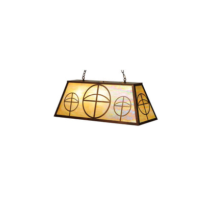 Circle Cross 9 Light 17" Wide Linear Pendant
