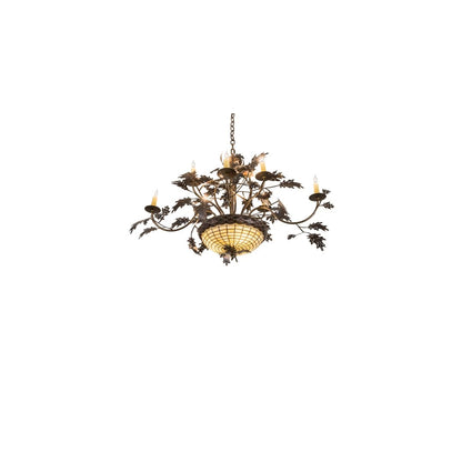 Greenbriar Oak 11 Light 42" Wide Taper Candle Style Chandelier