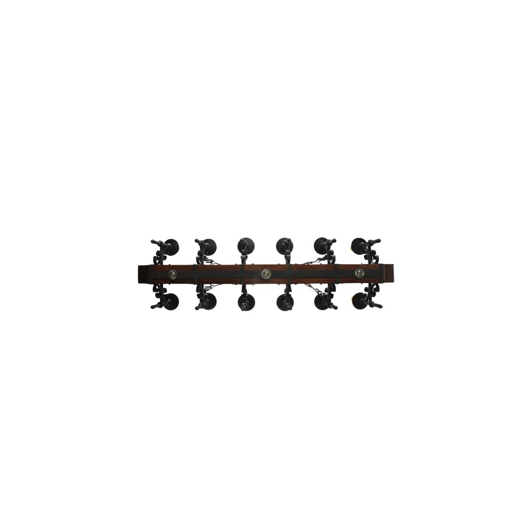 Tudor 15 Light 60" Wide Pillar Candle Style Chandelier with Amber Jadestone Shades - Wrought Iron Finish