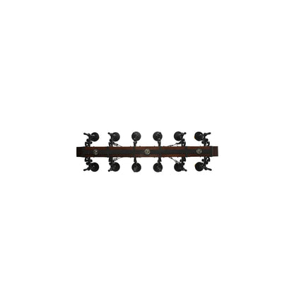 Tudor 15 Light 60" Wide Pillar Candle Style Chandelier with Amber Jadestone Shades - Wrought Iron Finish