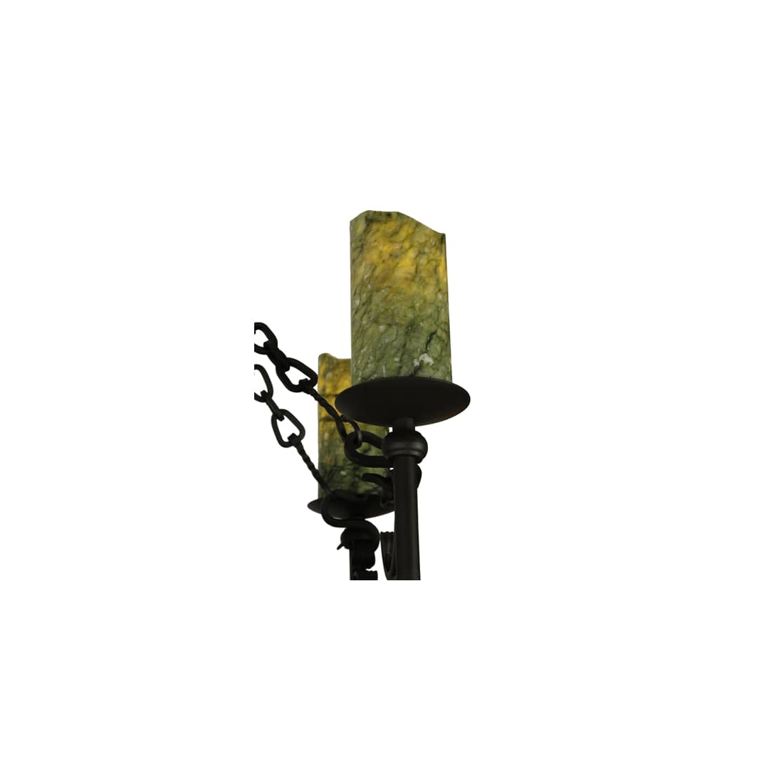 Tudor 15 Light 60" Wide Wrought Iron Candle Style Chandelier