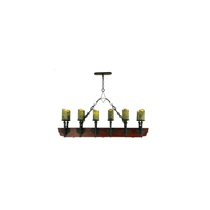 Tudor 15 Light 60" Wide Wrought Iron Candle Style Chandelier