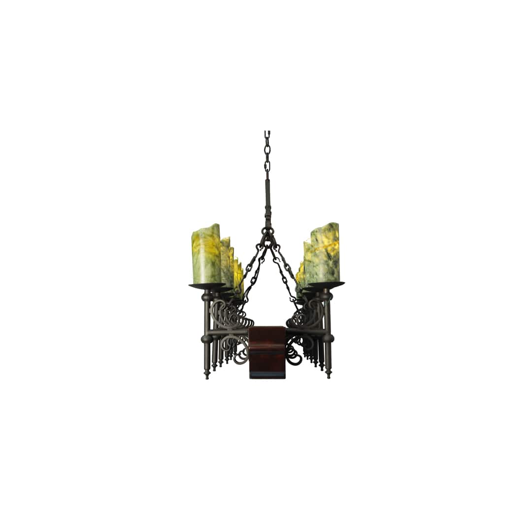 Tudor 15 Light 60" Wide Wrought Iron Candle Style Chandelier