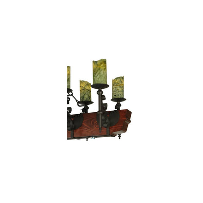 Tudor 15 Light 60" Wide Wrought Iron Candle Style Chandelier