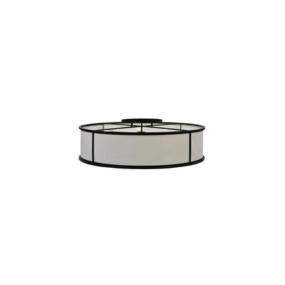 Nautilus 10 Light 60" Wide Flush Mount Drum Ceiling Fixture - Antique Iron Gate Finish