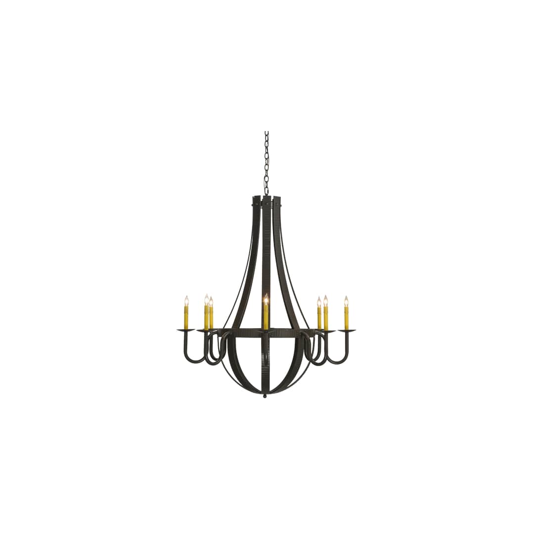 Barrel Stave Metallo 8 Light 42" Wide Taper Candle Style Chandelier