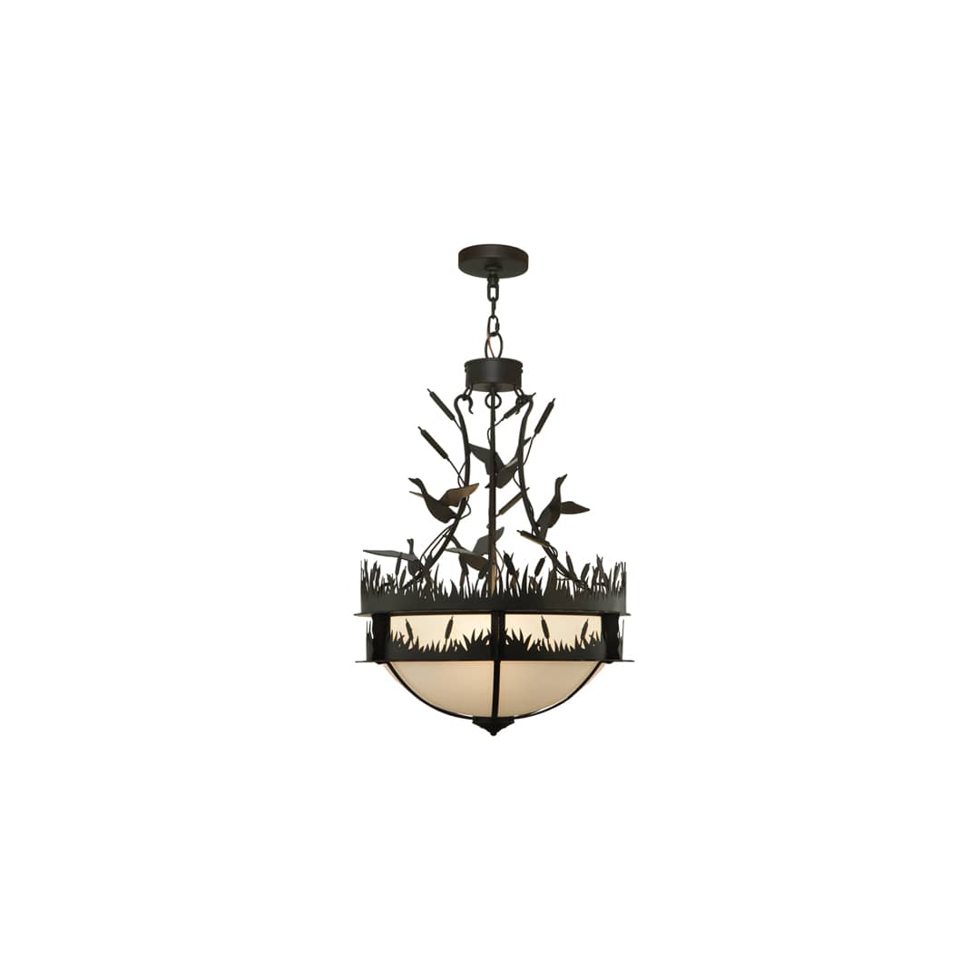 Ducks in Flight 4 Light 24" Wide Pendant