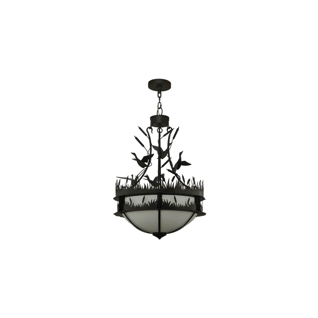 Ducks in Flight 4 Light 24" Wide Pendant