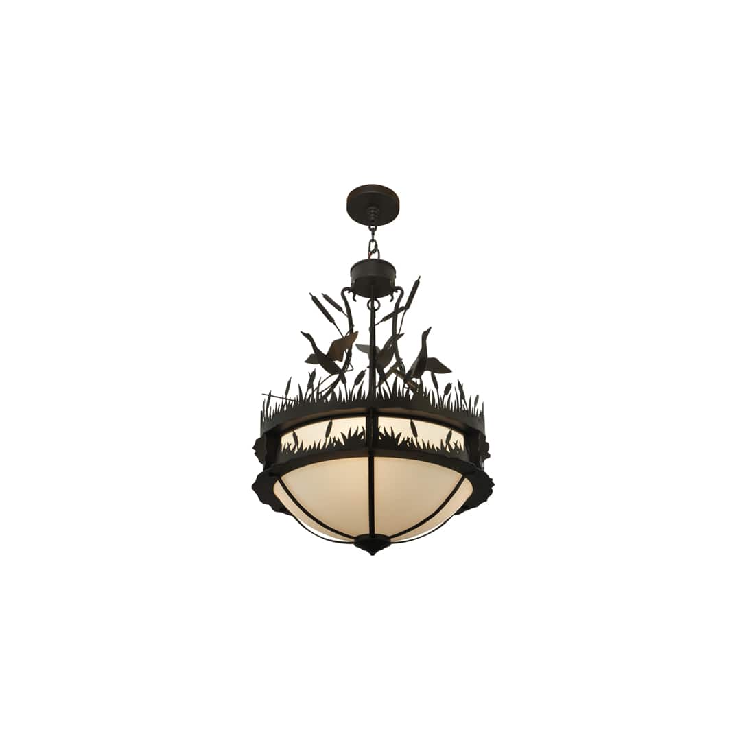 Ducks in Flight 4 Light 24" Wide Pendant