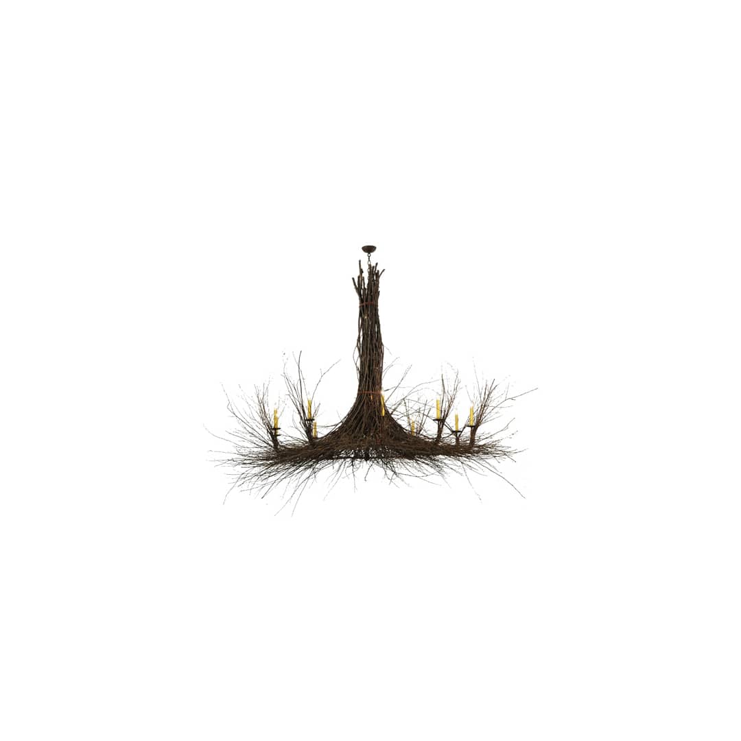 Twigs 10 Light 100" Wide Taper Candle Style Chandelier