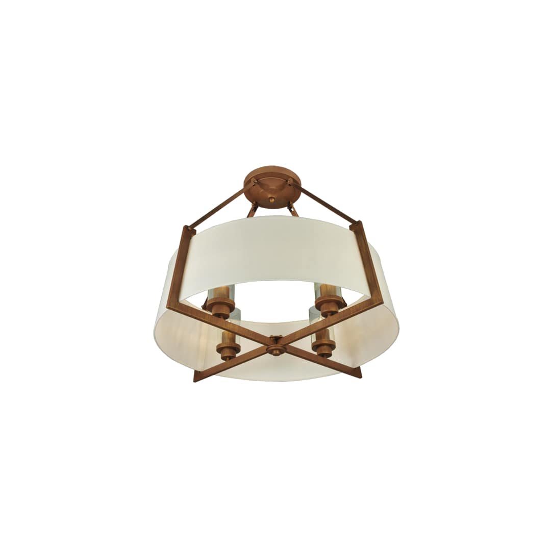 Cilindro Lucy 4 Light 31" Wide Semi-Flush Ceiling Fixture - Cortez Gold Finish