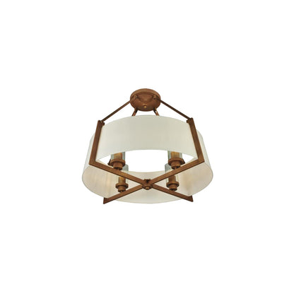 Cilindro Lucy 4 Light 31" Wide Semi-Flush Ceiling Fixture - Cortez Gold Finish