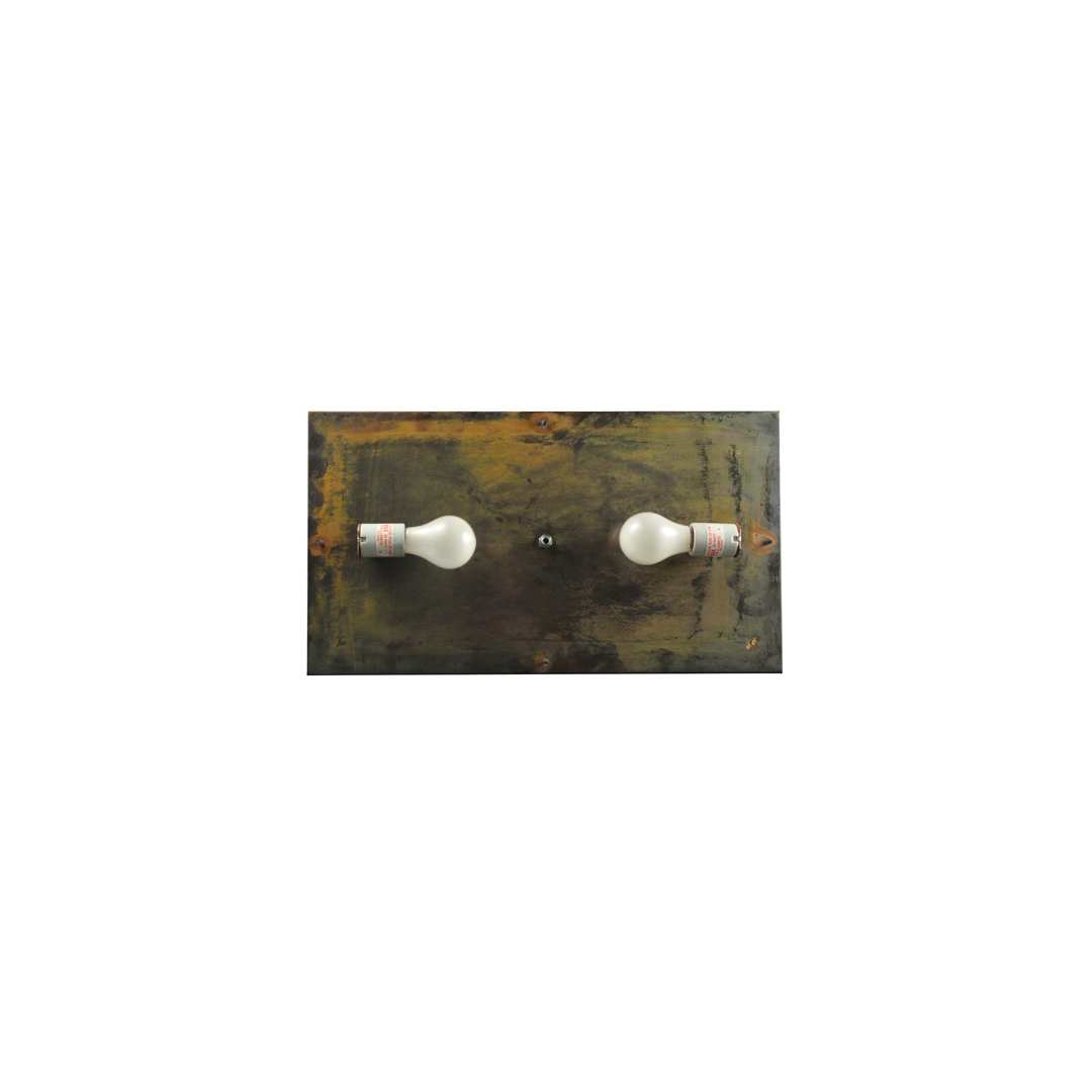 Hyde Park Double Bar Mission 2 Light 22" Wide Flush Mount Ceiling Fixture - Vintage Copper Finish