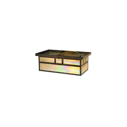 Hyde Park Double Bar Mission 2 Light 22" Wide Flush Mount Ceiling Fixture - Vintage Copper Finish