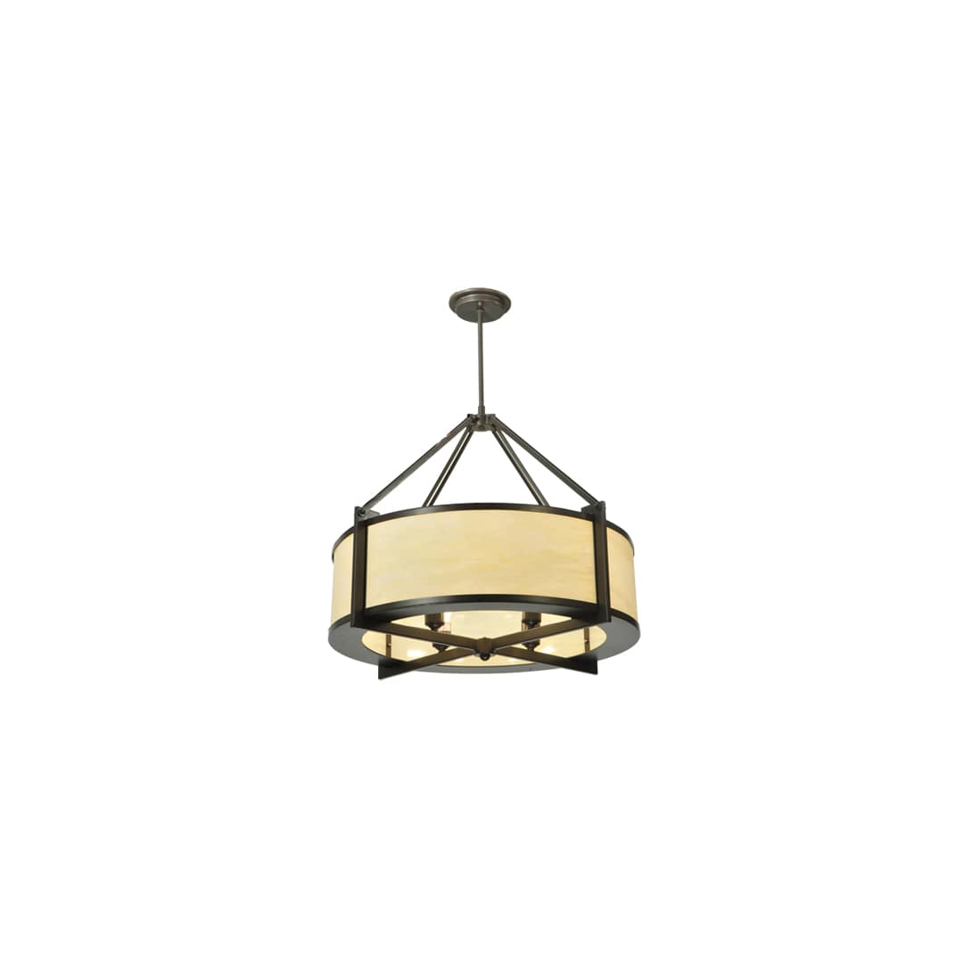 Cross Hatch 4 Light 30" Wide Pendant