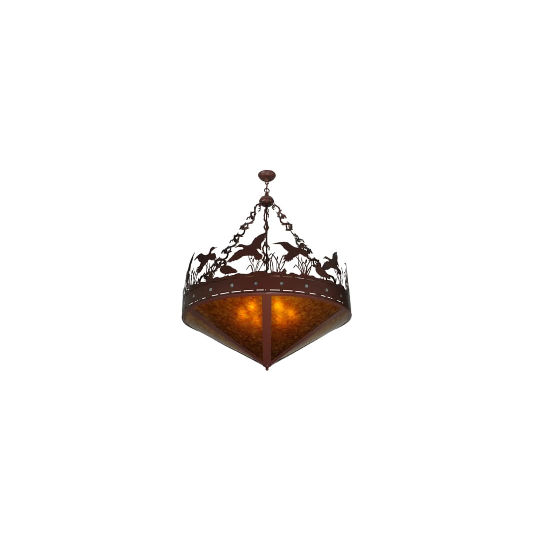 Ducks in Flight 6 Light 42" Wide Pendant