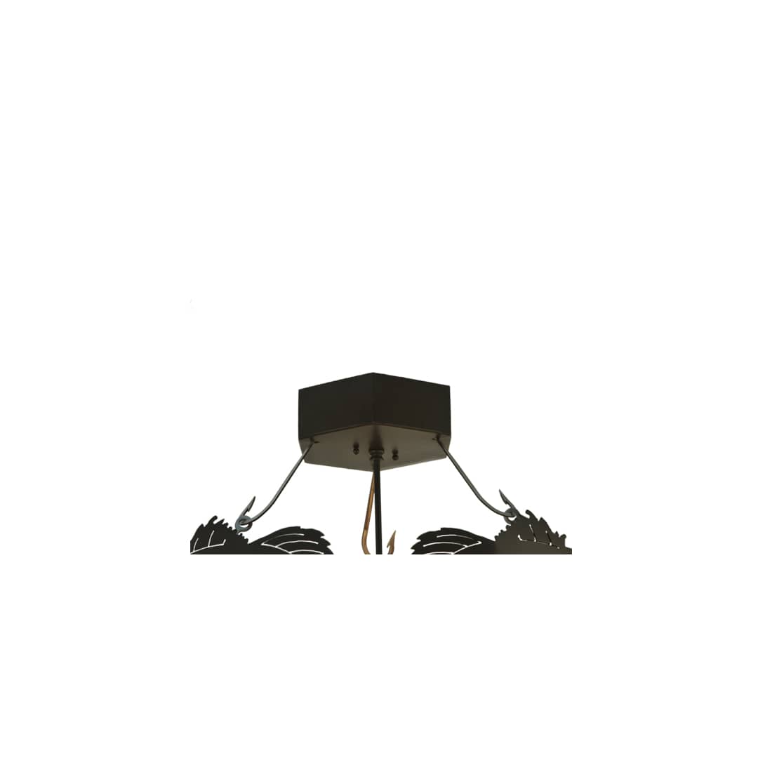 Catch of the Day 4 Light 38" Wide Semi-Flush Ceiling Fixture
