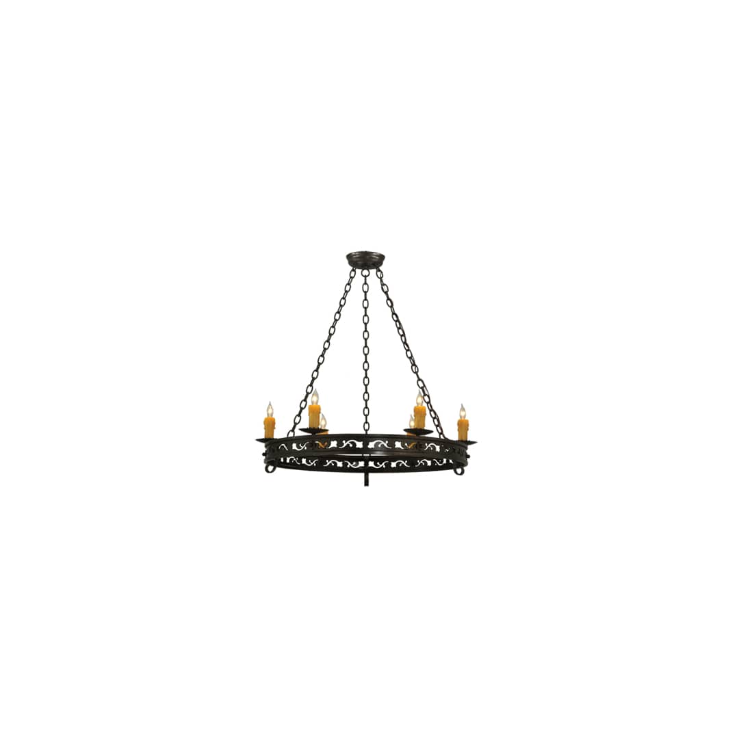 Sagebrush 6 Light 36" Wide Taper Candle Style Chandelier