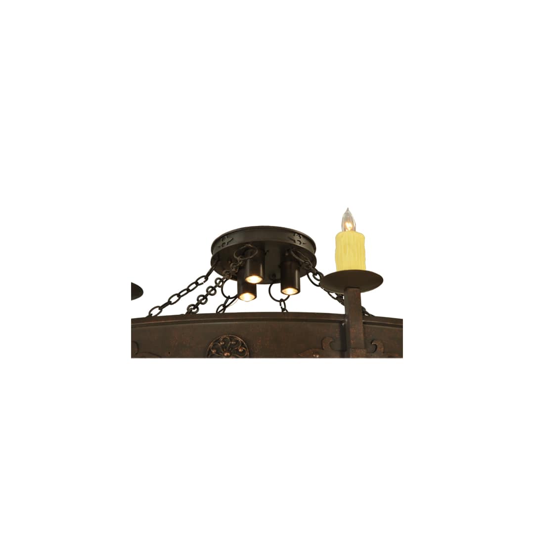 Warwick 12 Light 72" Wide Taper Candle Style Chandelier - Gilded Tobacco Finish