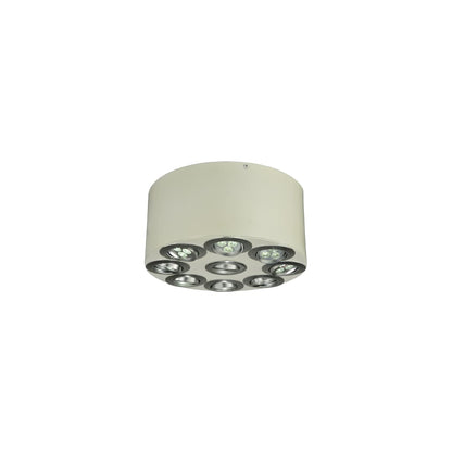Discovery 9 Light 12" Wide Flush Mount Drum Ceiling Fixture
