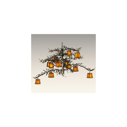Pine Branch Valley View 12 Light 54" Wide Chandelier