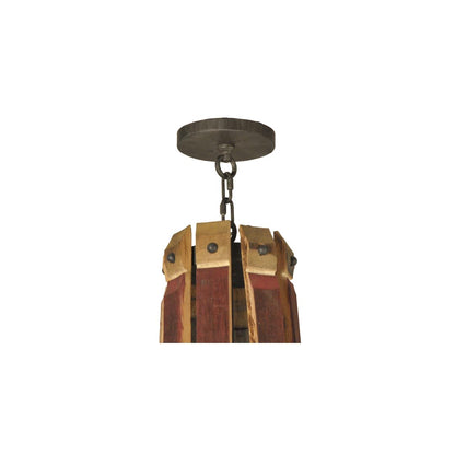Barrel Stave Madera 8 Light 44" Wide Taper Candle Style Chandelier