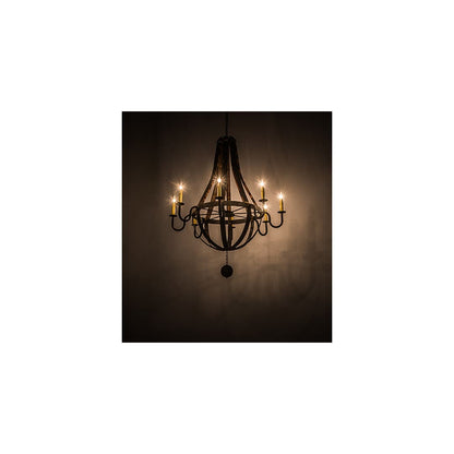 Barrel Stave Madera 8 Light 48" Wide Taper Candle Style Chandelier - Coffee Bean Finish