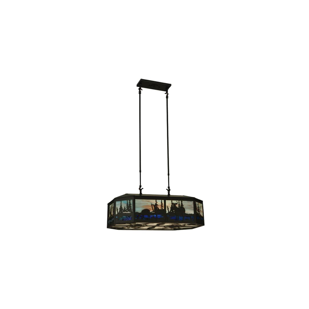 Long Deer 6 Light 22" Wide Linear Pendant