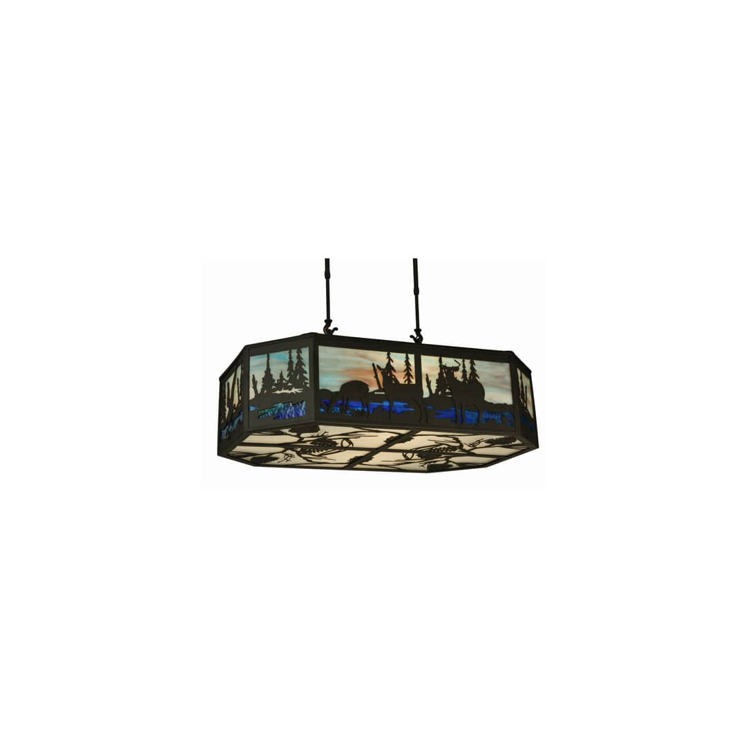 Long Deer 6 Light 22" Wide Linear Pendant