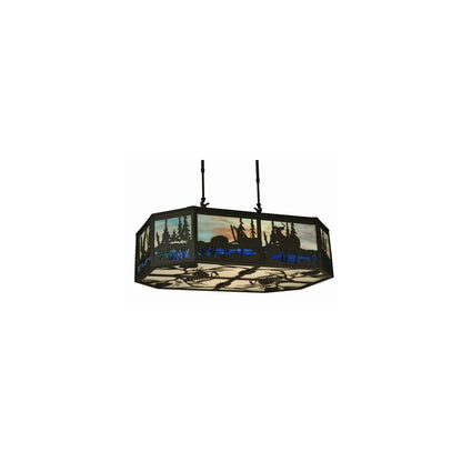 Long Deer 6 Light 22" Wide Linear Pendant