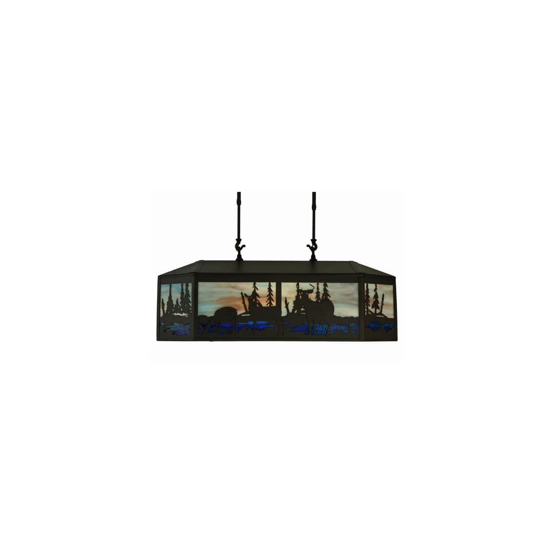 Long Deer 6 Light 22" Wide Linear Pendant