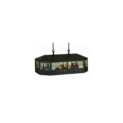 Long Deer 6 Light 22" Wide Linear Pendant