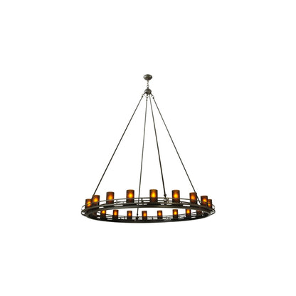 Barbury 20 Light 60" Wide Pillar Candle Style Chandelier