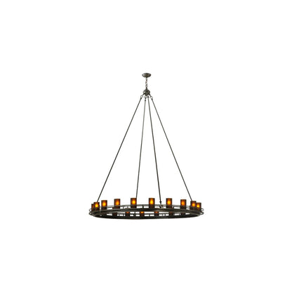 Barbury 20 Light 60" Wide Pillar Candle Style Chandelier