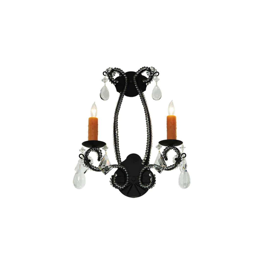 Peak Crystal 2 Light 20" Tall Wall Sconce