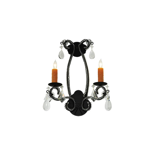 Peak Crystal 2 Light 20" Tall Wall Sconce