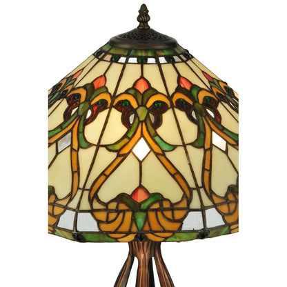 Middleton 3 Light 30" Tall Hand-Crafted Table Lamp with Stained Glass