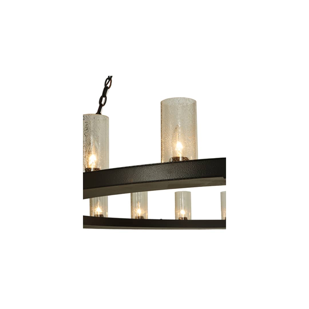 Loxley 36 Light 72" Wide Pillar Candle Style Chandelier with Clear, Seedy Glass Shades - Timeless Bronze Finish