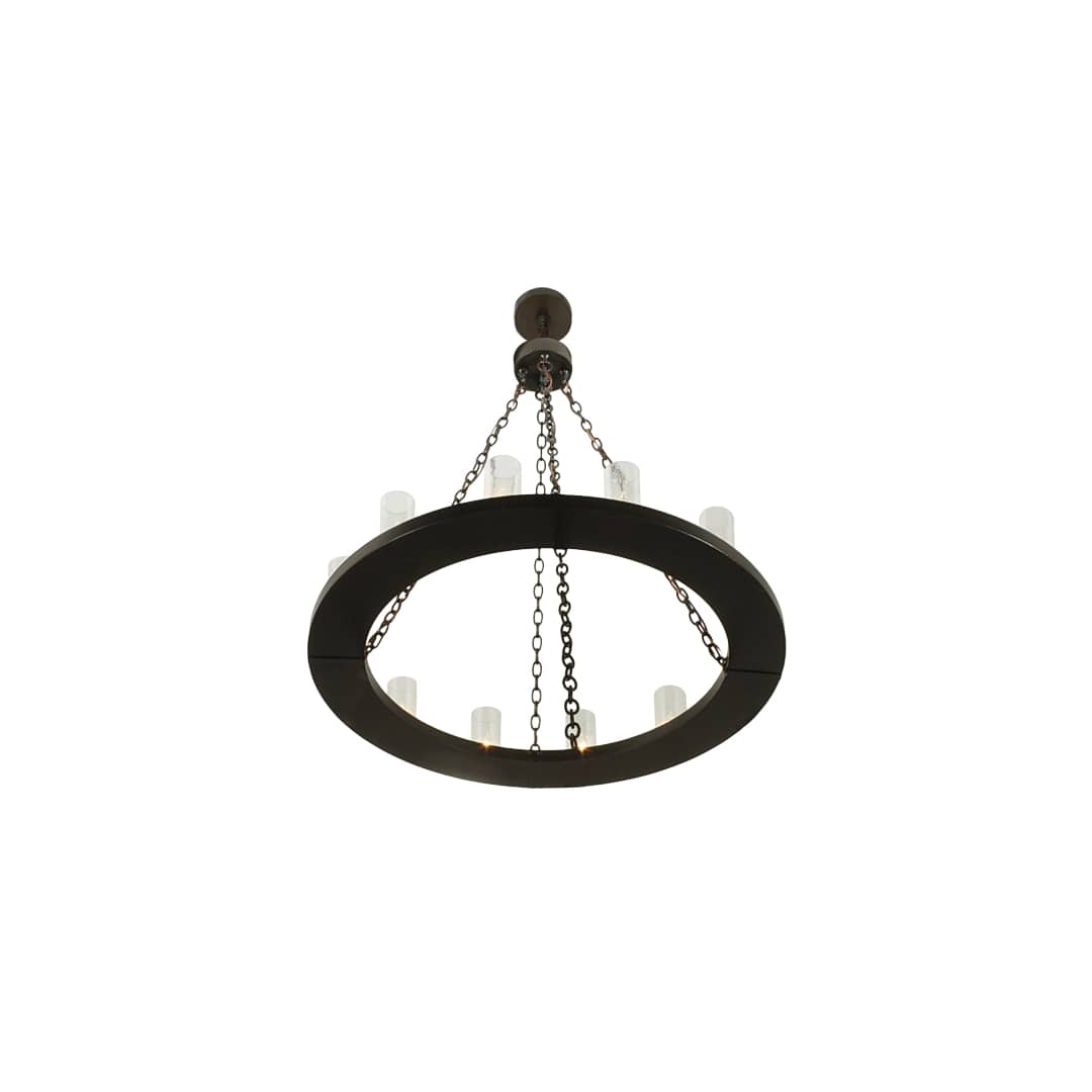 Loxley 36 Light 72" Wide Pillar Candle Style Chandelier with Clear, Seedy Glass Shades - Timeless Bronze Finish