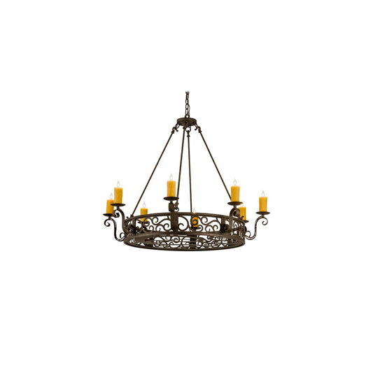 Delano 8 Light 42" Wide Taper Candle Style Chandelier - Custom Finish
