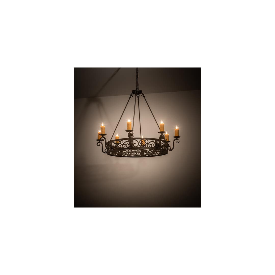 Delano 8 Light 42" Wide Taper Candle Style Chandelier - Custom Finish