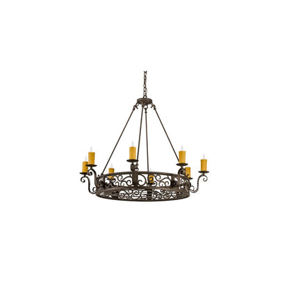 Delano 8 Light 42" Wide Taper Candle Style Chandelier - Custom Finish