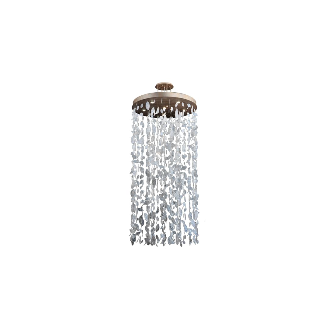 Ginkgo Leaf 6 Light 44" Wide Pendant