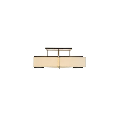 Quadrato Massage 8 Light 55" Wide Semi-Flush Square Ceiling Fixture