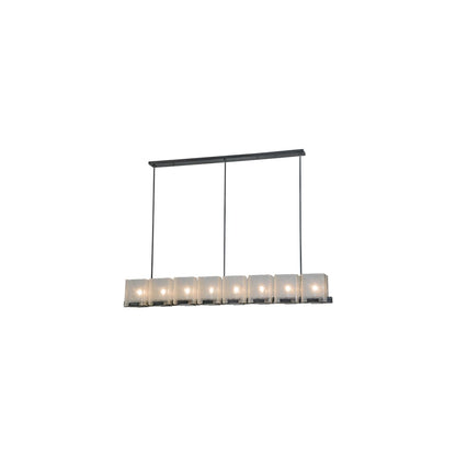 Ice Cube 8 Light 78" Wide Linear Chandelier
