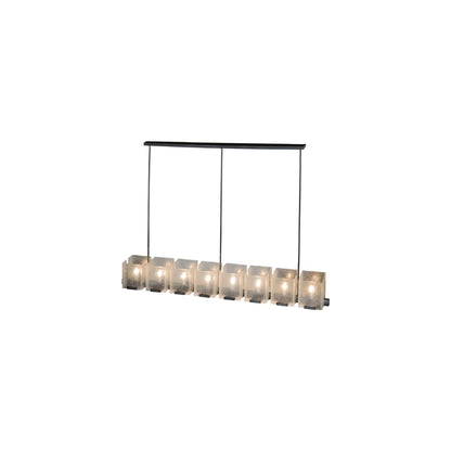 Ice Cube 8 Light 78" Wide Linear Chandelier