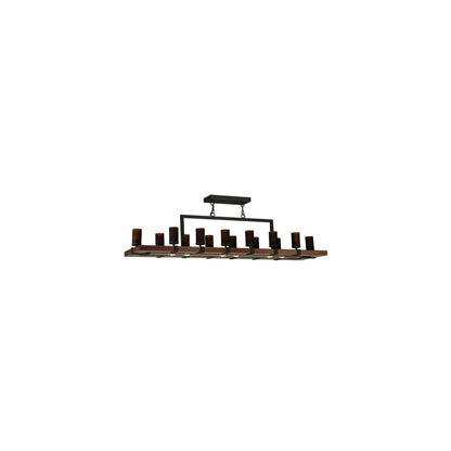 Grand Terrace 20 Light 72" Wide Wrought Iron Candle Style Chandelier