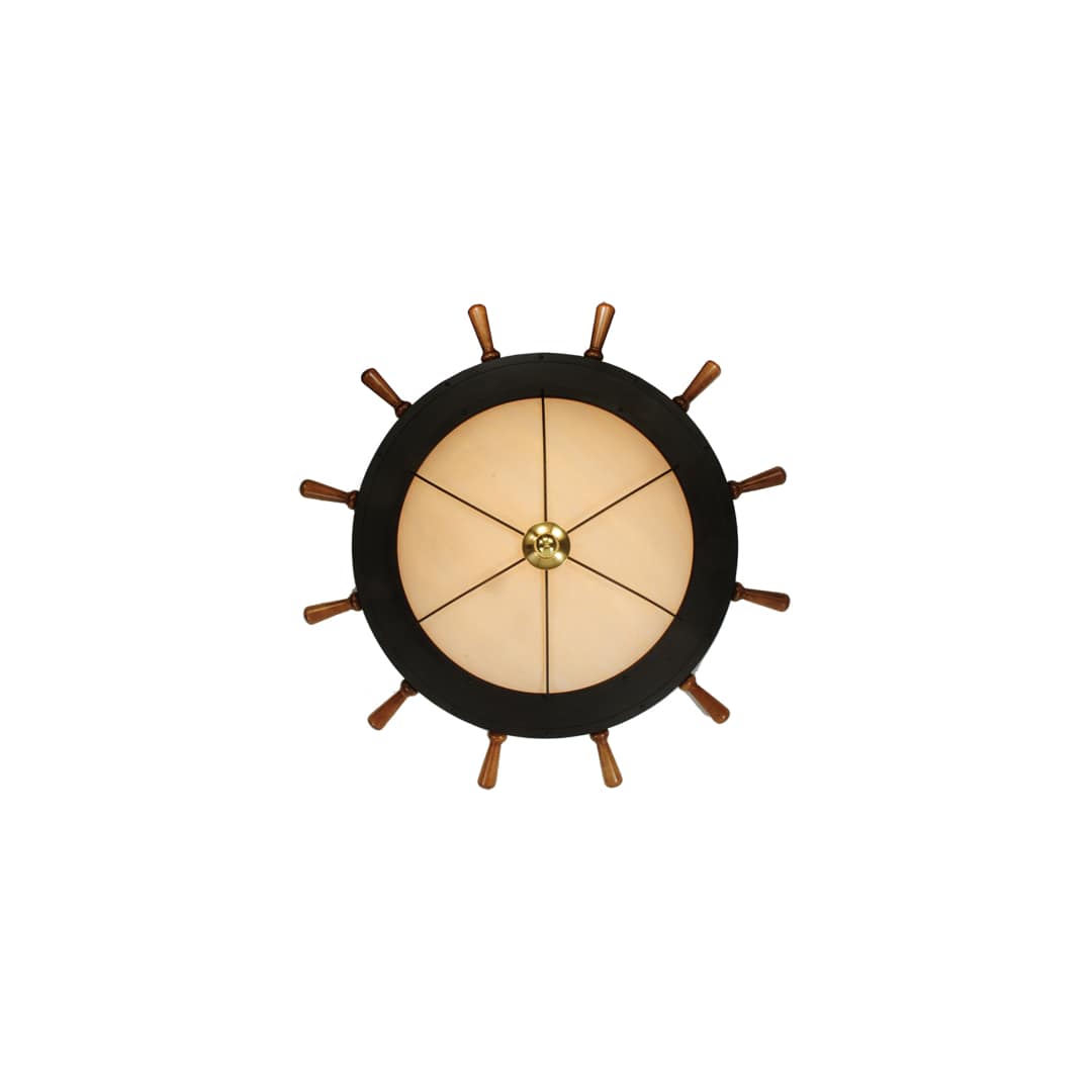 Nautical 12 Light 74" Wide Flush Mount Bowl Ceiling Fixture - Oil Rubbed Bronze Finish